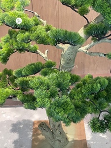Hecho a mano 100% personalizado interior Artificial <span class=keywords><strong>rojo</strong></span> verde ciprés Pino certificado plástico bonsái árbol para cumpleaños árbol verde - Product Image 6