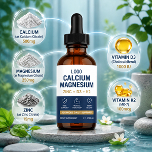 Gotas de Vitaminas con Calcio, Magnesio, Zinc, D3, K2, B6, Boro y Extracto de Musgo Marino, 30 ml, Líquido Oral para Mejorar la Inmunidad, OEM/ODM - Product Image 3