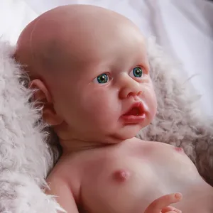 17.32Inch 6.1Lbs Open Eyes Artificial Silicone Reborn Baby Dolls Realistic Baby Toys For Mather-To-Be Parents