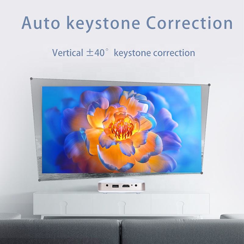 ORANGLES S-60 Smart Pocket DLP Projector | 1080P Mini Beamer with Android 13 & Dual-band WiFi | 4K Multimedia Home Theater – orangles Kuwait - angled perspective - presenting advantages - Image 4 of 6 | fits any environment | Purchase S-60 Smart Pocket DLP Projector | 1080P Mini Beamer with Android 13 & Dual-band WiFi | 4K Multimedia Home Theater – orangles Kuwait Michigan | Free Shipping ORANGLES