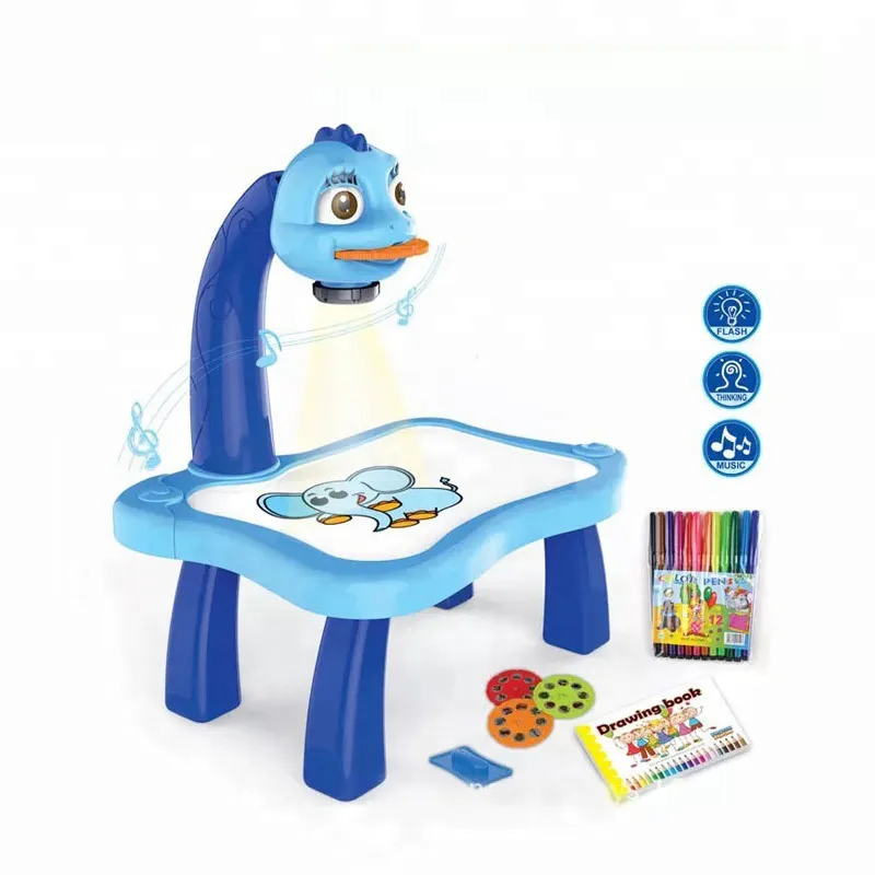 Educational Toy 3 in 1 Magnetic Projector Toy Painting Set Kids Drawing Board