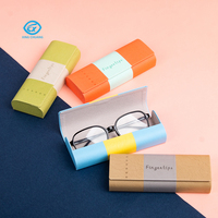 Étui à lunettes optiques en cuir coloré fait à la main, best-seller, logo personnalisé, emballage de lunettes, boîte magnétique
