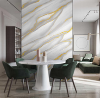 Panneau en marbre pour décoration intérieure, imperméable, haute brillance, panneau en marbre UV, revêtement mural pour hall d'hôtel, bureau