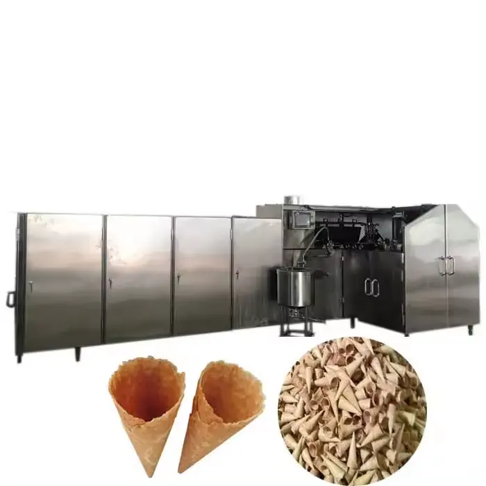 Macchina per la cottura del cono di zucchero arrotolato per gelato/vendita calda industriale linea di produzione di cottura a cono completamente automatico