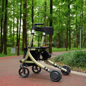 Rollator Jalan listrik dapat dilipat, perlengkapan terapi rehabilitasi mobilitas orang tua yang ditingkatkan dan ringkas - Product Image 6
