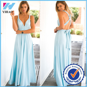 2020 d'été Sexy Robe Maxi Rouge Cape de <span class=keywords><strong>Plage</strong></span> Robe Longue Multiway <span class=keywords><strong>Demoiselles</strong></span> D'honneur Convertible Bodycon - Product Image 1