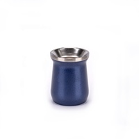 Gobelet à double paroi en acier inoxydable en forme de gourde, sans BPA, sous vide, thermo, yorba, mate, avec paille bombilla