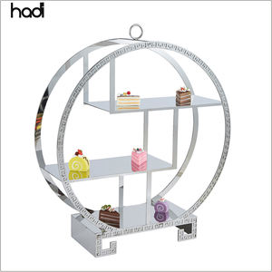 Soporte <span class=keywords><strong>para</strong></span> Pastel de Acero Inoxidable Rústico de Lujo HADI con Tapa de Vidrio Rojo <span class=keywords><strong>para</strong></span> Exhibición en Buffet y Postres en Fiestas de Té, Ideal <span class=keywords><strong>para</strong></span> Hoteles - En Oferta - Product Image 3