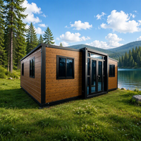 Maison conteneur modulaire extensible de luxe durable, étanche et résistante au vent, modèle 40 pieds, design moderne pour hôtel et appartement