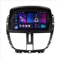 Autoradio Android 9 pouces pour Peugeot 207 2008 à 2014, Carplay sans fil, GPS, Bluetooth, FM, avec caméra de recul