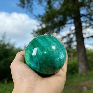 ลูกบอลคริสตัลขัดเงาสีเขียวมูนสโตนขายส่งราคาพิเศษสำหรับของขวัญตกแต่งบ้านและเทศกาลต่างๆ - Product Image 5