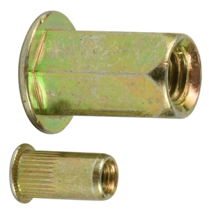 YPH OEM/ODM CS Galvanized Zinc-Plated Flat Head Cylindrical Blind <strong>Rivet</strong> <strong>Nut</strong> Class 10 Grade Metric Blue White Color - Product Image 2