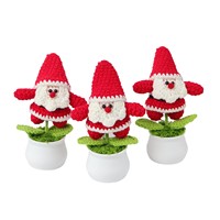 BH Fertige handgestrickte Garn-Dekoartikel für Topfpflanzen und Weihnachtsdekorationen zur Tischnutzung