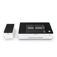 Graveur Laser CO2 50W amélioré, Machine de découpe et gravure K40 avec écran LCD, roues rotatives, cuir, acrylique ordinaire