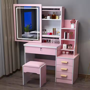 European Market <strong>Suppliers</strong> New Design Fashion <strong>Simple</strong> Space Saving Single Sliding <strong>Mirror</strong> <strong>Dressing</strong> <strong>Table</strong> - Product Image 5
