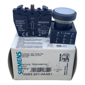 New and Original 3SB32010AA61 <strong>Phers</strong> 400V AC12 10A AC15 6A230V 1NO 1NC 400 Stock in Warehouse - Product Image 1