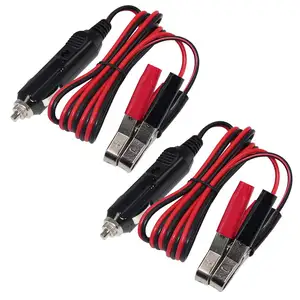 3FT 16AWG 15A Sicherung Automotive Clip-auf Alligator Clamp zu Zigarette Leichter Verlängerung Kabel 12V-24V jumper Batterie ladung schnur