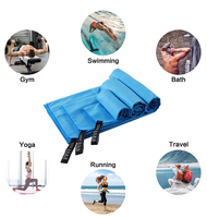 Individuelles Logo Mikrofaser-Sporttuch mit Reißverschlusstasche Schnelltrocknend Sandfrei Sporttücher für Fitness Schwimmen Outdoor-Sport