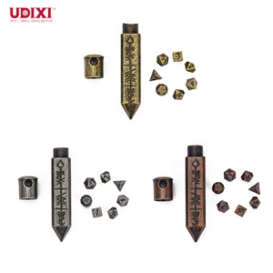 Udixi Siêu Nhỏ 7Mm-8Mm Mini Kim Loại <span class=keywords><strong>Dice</strong></span> Đạn 7PC Tùy Chỉnh Kim Loại <span class=keywords><strong>Dice</strong></span> Cho RPG Bảng Top Trò Chơi Dnd Kim Loại <span class=keywords><strong>Dice</strong></span> Set - Product Image 2