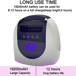 Rechargeable UV LED Nail <b>Lamp</b> 19200mAh Cordless Nail Dryer <b>with</b> Removable Stainless Steel Bottom 4 <b>Timer</b> Setting & Smart Sensor - Product Image 3