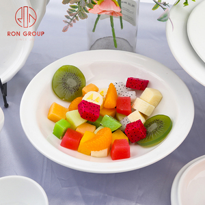 <span class=keywords><strong>Vaisselle</strong></span> de traiteur d'hôtel et de restaurant Assiettes de présentation <span class=keywords><strong>en</strong></span> porcelaine blanche Plats <span class=keywords><strong>en</strong></span> céramique de forme ronde pour fêtes Vente <span class=keywords><strong>en</strong></span> vente - Product Image 6
