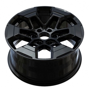 Haute qualité <span class=keywords><strong>16</strong></span> <span class=keywords><strong>pouces</strong></span> 6X114.3 <span class=keywords><strong>6</strong></span> roues de voiture en alliage à rayons fendus pour <span class=keywords><strong>Golf</strong></span> GTI voitures allemandes <span class=keywords><strong>jante</strong></span> de voiture noir brillant - Product Image 6