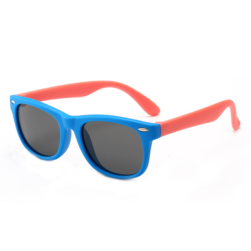 C19-Light blue light red frame/black lens