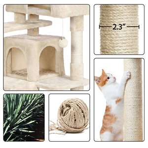Moderno Gran Lujo rasguño gato árbol Torre muebles poste gato árbol para gatitos Casa de mascotas - Product Image 4