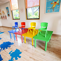 Ensemble de chaises de table de jardin d'enfants modernes chaises de bureau en plastique épais pour enfants respectueux de l'environnement