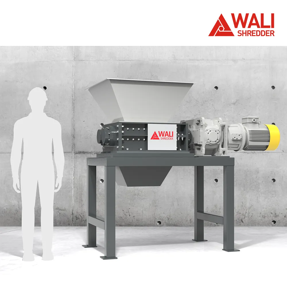 Máquina trituradora de madera WaLi, trituradora de doble eje, máquina de pellets de biomasa para cáscara de coco