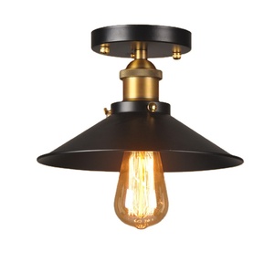 Lampade <span class=keywords><strong>da</strong></span> <span class=keywords><strong>Soffitto</strong></span> Industriali <span class=keywords><strong>Vintage</strong></span> in Ferro Nero per Balcone e Loft - Product Image 1