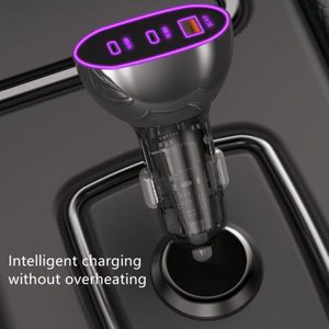 Dual Pd 30w Qc4.0 Super Fast Car Charger 85w 3 Ports Led Cigarette Lighter <b>Adapter</b> for Mobile Phone - Product Image 5