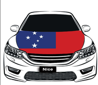 Housse de capot de voiture en polyester élastique imperméable à imprimé numérique drapeau des Bahamas, housse décorative extensible pour capot moteur, drapeau de présentation pour voiture
