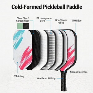 Paleta de Pickleball de Fibra de Vidrio Duradera al por Mayor de Fábrica, Nucleo Panal Ligero, Duradero y con Agarre Antideslizante para Jugadores Principiantes - Product Image 3