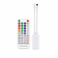 Contrôleur LED à pixels adressables SP611E Bluetooth avec application musicale pour bandes LED WS2812B WS2811 SK6812 RGB IC, 5-24V DC, 600 pixels, télécommande IR