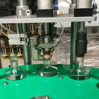 Pneumatische T Kurk Wodka Whisky Fles Persen Capping Machine Met Transportband
