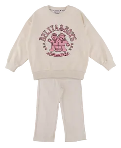 Kids Hoodies and Sweatpants 2 Piece Outfit Frill Semi Wide Leg Sets Causal Suit Tracksuit for Boys Girls Kids Baby Sweats
