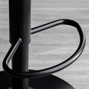 Hot Sale <strong>Bar</strong> <strong>Stool</strong> <strong>Fabric</strong> <strong>Upholstered</strong> Swivel Height Adjustable Curved <strong>Back</strong> with Footrest for Kitchen Island Cafe - Product Image 6