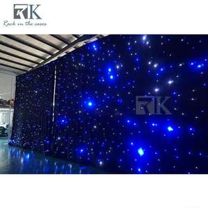 Rideau de fond électrique à installation rapide RK, en velours ignifuge, avec tringle en aluminium, pour mariages et événements, multi-modes - Product Image 3