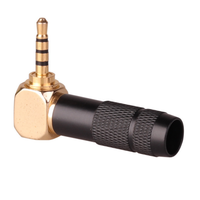 Connecteur de fil de casque mâle à 4 pôles à angle droit de 2,5 mm pour câble de 6 mm