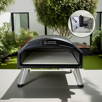 Four à pizza portable au gaz de 16 pouces en acier inoxydable pour la cuisson en extérieur