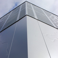 Panneau mural en alliage de zinc ACM perforé, panneau d'extérieur en alluminum, pièces