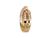 Bague en or 18 carats multi-brins entrecroisés avec pavé de diamants naturels et pierre centrale, bijou de luxe pour femme, sertissage clos, joaillerie fine