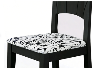 Sedia da Pranzo D5165 <span class=keywords><strong>in</strong></span> <span class=keywords><strong>Legno</strong></span> Massello Ecologico e Impermeabile, Design Moderno (Bianco e Nero) - Product Image 3