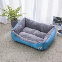 Vente en gros de canapés-lits pour chiens respirants et personnalisables, lits pour animaux de compagnie double face à double usage et accessoires, nids pour chiens, grands lits rectangulaires pour chiens et chats