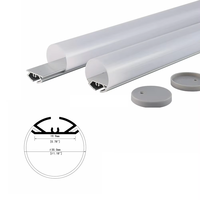 Éclairage de profil LED rond suspendu de 30 mm de diamètre pour l'éclairage professionnel des bureaux avec supports et bases de lampes