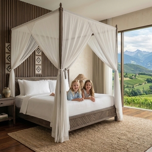 Lit tropical VIQ Luxury Jens avec style tropical moderne / éco-luxe haut de gamme et couleur/taille personnalisées pour hôtels de luxe - Product Image 5