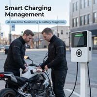 Cargador Rápido de CC para Motores Eléctricos con Actualización de Firmware OTA Remota, Gestión Inteligente de Carga 4G Integrada, Cargador de Batería para Motocicleta