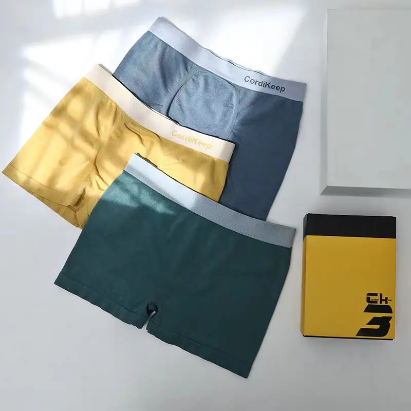 Cuecas e boxers para homens, preço barato 4 unidades respirável roupa íntima masculina