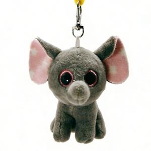 Customized Cute elephant plush keychain, cute elephant keychain, stuffed elephant <b>keyring</b>, <b>mini</b> elephant plush charm, - Product Image 1